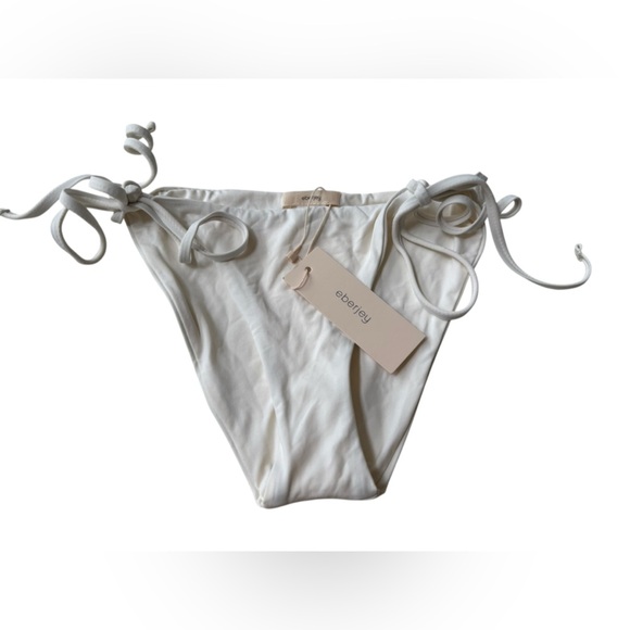 NWT Eberjey Women’s So Solid Sadie Bikini Bottoms in Ecru in size Small - Picture 1 of 4